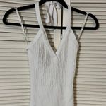 it's our time Small White Ribbed Cotton Halter Top Photo 0