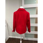 Chico's  Red Blazer Jacket Size 2 Button Front Collared Lightweight Womens Photo 2
