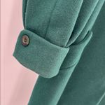 Donnybrook Women's green 12 wool Trench Coat cuffs sleeve vintage winter warm Photo 5