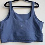 Nike Yoga Luxe Womens Infinalon Cropped Longline Tank Blue CV0576 Size Large Photo 0