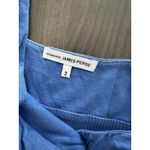 James Perse Standard Dress Women 2 M Blue V Neck Midi Modest Tank Classic Casual Photo 2