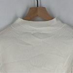 Bar III ‎ Womens Size 1X White Ribbed Cut-Out Long Sleeve Mock Neck Sweater Top Photo 11
