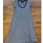 Madewell  100%cotton Ariel Stripe Maxi Dress Size Small‎ Navy S Tee Dress Photo 1