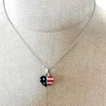 USA heart flag pendant necklace Blue Photo 1