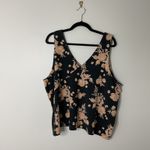 Pact 2 piece set Luxe Jersey Elevated Tank Top/Skirt Black Tan Floral XXXL Photo 2