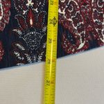 Vintage America Blues Women Tunic Top Boho Paisley Print Lace Trim Sz L Trendy # White Size L Photo 7