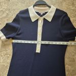 J.Crew  Navy and Cream Short Sleeve Bussiness office Sweather Dress Size Large Photo 12