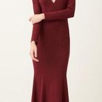 Katie May Back Cut Out Trumpet Gown Cleo Plunging Maxi Dress Size 16 NWT $450 Photo 0