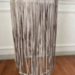 Design Lab Beige Moleskin Sueded Fabric Spaghetti Strap Fringe Slip Dress XS Photo 7