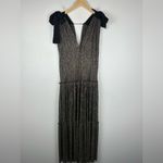 Sabina Musayev Ray Dress in Gold Black Metallic Maxi Gown Dress Sz L Size L Photo 1