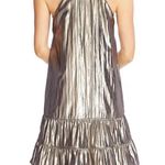 CeCe silver metallic shift party dress high neck women’s Size XSmall Photo 8