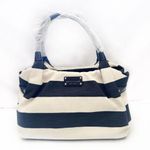 Kate Spade New Black & Cream Stevie Jubilee Stripe Canvas Hobo Bag Purse Photo 1