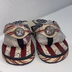 Montana West  Wedge American Flag Rhinestone Women’s Patriotic Flip Flops Size 10 Photo 3