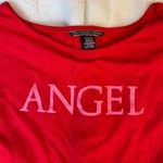 Victoria's Secret NIP Pink Glitter “Angel” Red Long Sleeve Tee Size XL Photo 2