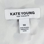 Kate Young Target Dress Womens 10 Leopard Print Fit Flare Baby Doll Chic Flirty White Photo 1