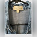 Cloth & Stone  Anthropologie Size M Chambray Denim Button Front Shirt Split Back Photo 4
