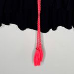 Embroidered Black Tassel Boho Pompoms Detail Mini Dress Womens Hippie Size M Size M Photo 7