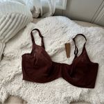 SKIMS Ultra fine mesh STRAPLESS BRA in Mahogany 44H NWT Photo 6