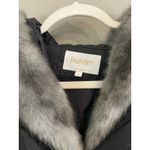 Laundry by Shelli Segal  Puffer Coat Jacket w/ Fur Hood & Pockets Gray Small Photo 4