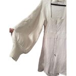 Free People  Emmaline Cable Knit White Mini Dress L Photo 4