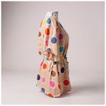 Joy Joy  Women's Polka Dot Twist-Front Pleated Dress. Multi-Color. Medium Photo 5