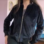 Ivanka Trump NWOT black zip up velvet velour bomber Photo 4