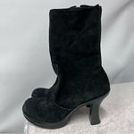 Gianni Bini  Black leather Heeled Boots 7 1/2 N Round Town Photo 6