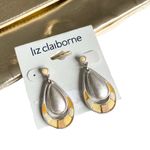 Liz Claiborne new  ꧁ Mosaic Briolette Drop Earrings ꧂ Silver Tone ꧂ Yellows Photo 1
