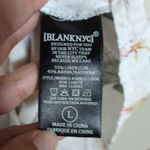 BLANK NYC White Linen Romper Garden Party Tropical Print Cinched Waist Women's Lg Photo 4