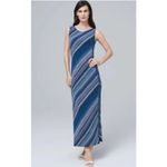 White House | Black Market White House Black Market Stripe Ponte Knit Maxi Dress Red White Blue Small Photo 2