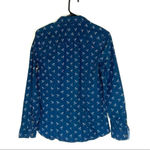 G.H. Bass & Co Navy Skiier Button Up Long Sleeve Shirt Size Medium Blue Photo 4