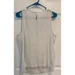 Elle Sleeveless Tank Top Smocked Detail Casual Blouse White Size L Photo 4