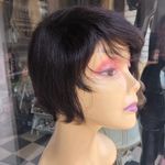 Human hair wig short pixie short short And SHORT Black Photo 1