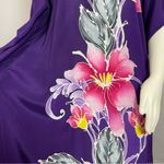 Vintage Kaftan Floral Purple Caftan Women Maxi Beachy Vacation Tropical Hawaiian Size undefined Photo 5