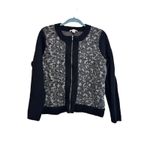 Pendleton Zip Up Cardigan XL Black Gray Animal Print Sweater Jacket Photo 1