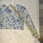 PINK - Victoria's Secret Victoria’s Secret PINK, Long Sleeve Blue/White Tie Dye Crop Top  L Casual  Boho Photo 8