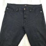 7 For All Mankind Black Faux Suede Skinny Ankle Pants Size 28 (30x21) EUC Photo 4