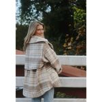 Free People NEW  Highlands Oversized Plaid Peacoat Photo 1
