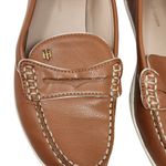 Tommy Hilfiger  Slip On Leather Loafers Shoes Brown Camel Round Toe Size 9M Photo 4