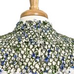 ZARA  Linen Blend Cottagecore Floral Long Sleeve Dress Smocked Neck size Small Photo 5