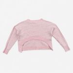 Le lis Pink High/Low Crop Knit Sweater Size S Photo 1