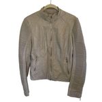 LA Coalition Moto Jacket Faux Leather Size Medium Fall Jacket Vegan Leather Tan Photo 0