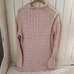 L.L.Bean  Baby Pink Cable Knit Cardigan Sweater Photo 1