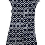 Como vintage  Dress Womens Small Blue Geometric Stretch Casual Office Classic Photo 0
