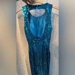 Adrianna Papell Vintage Adriana Papell Blue/Green Sequin Full Length Formal Gown, size 8 Photo 2