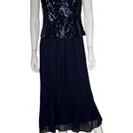 Alex Evenings  Women’s Tea-Length Firework Sequin Jacket Dress Navy Sz 8 Photo 1