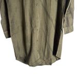 Rails  Sandra Olive Green Western Long Sleeve Button Front Linen Shirt Dress XS Photo 4