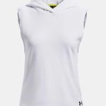 Under Armour NWT Women's  UA Terry Sleeveless Hoodie White Medium Photo 3