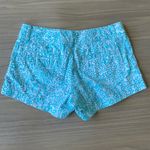Lilly Pulitzer Aqua Patterned Jean Shorts Photo 3