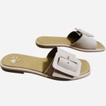 Seychelles  Manhattan Suede Slide Sandal Womens‎ Size 7.5 Blush Pink Buckle Shoes Photo 2